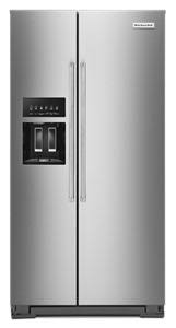 Maybe you would like to learn more about one of these? Stainless Steel With Printshield Finish 22 6 Cu Ft Counter Depth Side By Side Refrigerator With Exterior Ice And Water And Printshield Finish Krsc703hps Kitchenaid