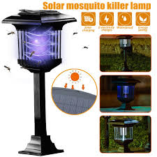 2 In 1 Mosquito Repellent Lamp And Lighting Solar Powered Outdoor Garden Uv Led Light Mosquito Pest Bug Zapper Insect Path Lighting Wish