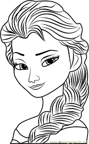 Princess coloring book for kids, girls and adult (unofficial): Elsa Face Coloring Page For Kids Free Frozen Printable Coloring Pages Online For Kids Coloringpages101 Com Coloring Pages For Kids