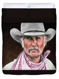 Gus McCrae Texas Ranger Duvet Cover