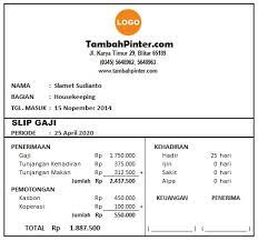 Check spelling or type a new query. Contoh Slip Gaji Serta Cara Membuatnya Tambah Pinter