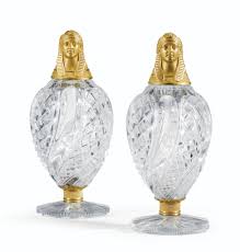 Paire De Vases Canopes En Cristal Taille Et Monture De Bronze Dore Vers 1830 Lot Sothebys Sculptures Glass