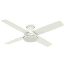 Adding a ceiling fan to a room is a simple diy. Hunter Dempsey Low Profile With Light 52 Inch Ceiling Fan With Remote Control Home Garden Lamps Lighting Ceiling Fans