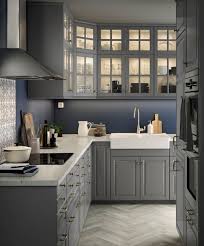 Metod Bodbyn Gris En Panneau De Fibres De Bois Peint Acrylique Polyester Ikea Amenagement Petite Cuisine Cuisine Ikea Grise Cuisine Bodbyn