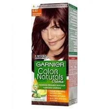 Garnier nutrisse hair color crème, with grape seed and avocado oil, comes in a complete hair dye kit and nourishes while it garnier hair color: Garnier Color Naturals Hair Color 5 52 Cosmotics Rosheta United Arab Emirates