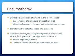 A pneumothorax can be caused by: Medical Online Pneumothorax Facebook