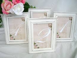 Wedding Table Card Frames Whitewash Wood Frames Wedding Table Etsy Table Numbers Wedding Rustic Card Table Wedding Wedding Table Number Cards