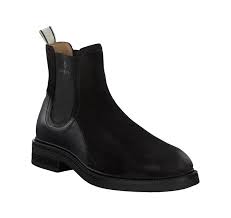 Schwarze chelsea boots für herren. Prange Schwarze Chelsea Boots Aus Leder Von Gant Martin 741700 Online Shoppen