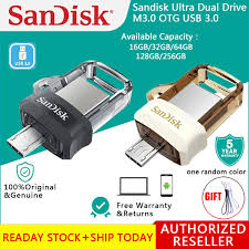 Kingston datatraveler 106 64gb usb 3.0 bellek dt106/64gb. Sandisk Otg Usb3 0 Flash Drive Ultra Dual Drive 16gb 32gb 64gb 128gb M3 0 For Pc And Android Devices Shopee Philippines