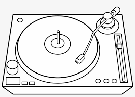 Record player drawing nightlife stock image of turntable for your dj, club, disco, techno, house, electro, dubstep flyers and poster design. Clipart Black And White Library Collection Of Drawing Drawing Of Dj Turntables 6021x4040 Png Download Pngkit