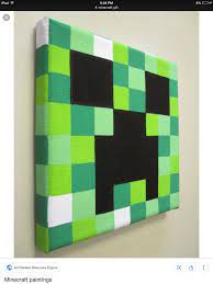 Minecraft Diy Canvas Painting Canvas Painting Diy Kids Painting Projects Painting Minecraft