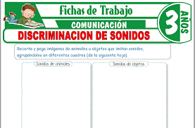 El sonido es un fenómeno físico que estimula el sentido del oído, pero también es conocido como la manera particular de sonar que tiene una determinada cosa. Discriminacion De Sonidos Para Ninos De Tres Anos Fichas De Trabajo