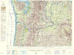 Relief shown by hachures and spot heights. Topographical Map Columbia River 1962