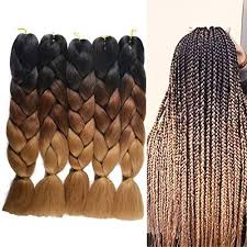 For this light brown hair with red highlights make sure you use salon quality hair care products at with a wavy cut like this, you can wear it straight, curled, braided, or natural. Ombre Jumbo Braiding Hair Kanekalon Hair For Braiding