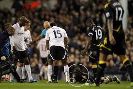 Muamba was on the pitch, but was not near another player when he collapsed. Fabrice Muamba I Asked God To Protect Me He Didn T Let Me Down The Sun