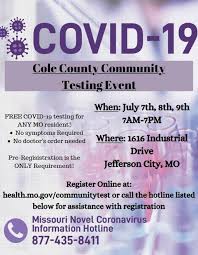 Beginning monday september 21, 2020 through october 30, 2020 the cole county health department will be seeing clinic clients by appointment only. Cole County Health Dept Healthiercole Twitter