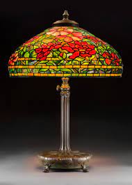 Tiffany style table lamp antique handcrafted art stained glass bedside desk lamp. Tiffany Lamps Dominate Prices Realized At Heritage Auctions 1 2m Sale