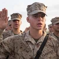 U.S. Marine Corps Rct. Connor Ryan with platoon 2037,