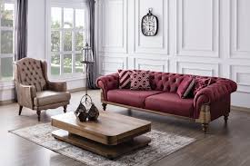 Mit einem gemütlichem sofa oder hocker von.sie suchen nach einem charakteristischen ohrensessel für ihr wohnzimmer? Wunderschones Chesterfield Sofa In Rot Vitala Mit Kissen Moebel Lux De