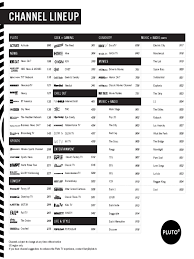 For best results when printing, use thicker paper with a glossy. Pluto Channel Listing Leisure Entertainment General