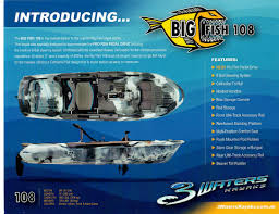 This kayak was specially designed to accommodate the pro fish pedal drive, featuring the intuitive 8 ball steering system, combined with the oversized beaver tail rudder for the ultimate propulsion experience. Brand New 3 Waters Big Fish 108m Pedal Drive Kayak