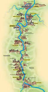 Buitenbeentje vlak over de grens: Rhein Castles Map Duitsland Kastelen Vakantie Reizen Duitsland