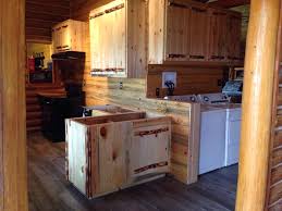 pine log kitchen cabinets http