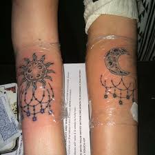 Whether you are best friends looking for a tattoo or husband and wife, the sun and moon tattoo speaks of completion. Sun And Moon Matching Tattoos By Jon Morrison Madison Tattoonow