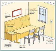 Breakfast Nook Bench Dimensions Jpg 821 748 Rumah Rumah Impian Meja Makan