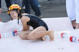 画像】JSさん、スク水でローションまみれになってしまう❤