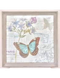 Check spelling or type a new query. Framework Shabby Chic With Butterfly And Flower Print Covered With Glass And Frame Dove H 51 5 X L 51 5 Maison Bel