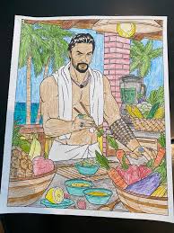Promotional materials for crush and color: Kathy Gibson On Twitter My Niece And Nephew Love The Jason Momoa Coloring Book I Sent Them Future Editions In The Crush And Color Series Include Keanu Reeves And Idris Elba Both