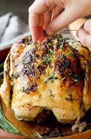 Garlic Herb Butter Roasted Chicken Recipe Roast Chicken Recipes Chicken Recipes Cooking Recipes
