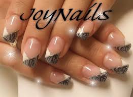 Fingernageldesign Schwarz Weiss Nagel Kunst Nagelkunst Design Nageldesign