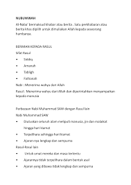 Nubuwwah Ctu Notes Week 5 Nubuwwah Al Naba Bermaksud Khabar Atau Berita Satu Perkhabaran Atau Studocu