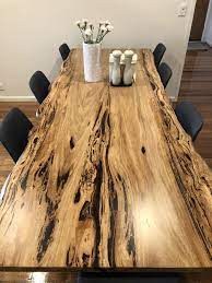 Nullarbor Sustainable Timber Slab Table In 2021 Wood Slab Dining Table Slab Dining Tables Timber Table