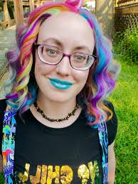 How did I do with the rainbow wig and glitter freckles?