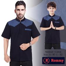 Www.elevenia.co.id jual baju kaos polos bahan cotton combed 30s warna biru. Persiapan Lebaran Baju Koko Pakistan Kemeja Baju Koko Muslim Couple Ayah Anak Biru Dongker 65mxf Shopee Indonesia