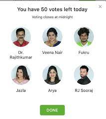 In bigg boss malayalam, all contestants live as housemates in a house. Bigg Boss Malayalam 2 Voting Results 26th February Rajith Stays Strong In First Position Jazla Drops To Bottom Of Audience Voting Table Vote Now Thenewscrunch