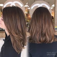 Brunette Natural Subtle Balayage Hand Painted Highlights Live In Hair Medium Length Lob Blo Balayage Brunette Medium Subtle Balayage Brunette Balayage Brunette