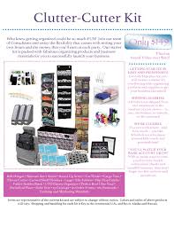 Spring Summer 2014 Clutter Cutter Kit Flyer I Made This To Have A Shareable Image Similar To The Las Clever Container Container Organization Getting Organized