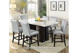 Shop allmodern for modern and contemporary counter height rectangular dining tables to match your style and budget. Camila 5 Piece Counter Height Dining Set With Marble Table Top Ruby Gordon Home Dining 5 Piece Sets