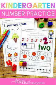 Number Practice Worksheets Miss Kindergarten Kindergarten Worksheets Christmas Worksheets Kindergarten