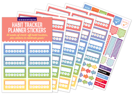 You commonly see habit trackers as a central theme in many people's bullet journal, but you don't have to bullet journal to use one. Planner Stickers Habit Track Peter Pauper Press Inc Amazon De Bucher