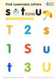 This alphabet is in uppercase and the bold letters are ideal for stamping and decorating. Find Lowercase Letters S T U Worksheet Free Printable Pdf For Children