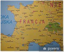 Voici la carte qu'il vous faut pour préparer votre voyage en suisse ! Poster Detaillierte Karte Von Frankreich Der Schweiz Pixers Wir Leben Um Zu Verandern