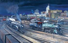 Night Activity At Th S P U D 1000 Pieces Sunsout Puzzle Warehouse Jigsaw Puzzles Cool Jigsaw Puzzles Train Art