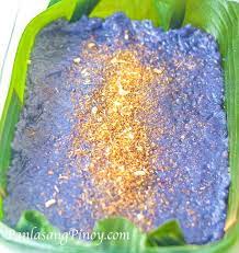Ube Biko Recipe Panlasang Pinoy Biko Recipe Kalamay Recipe Filipino Desserts
