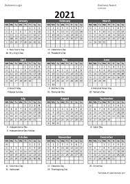 There are 52 weeks in 2021. 2021 Yearly Business Calendar With Week Number Free Printable Templates