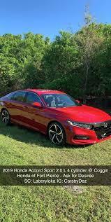 All New 2019 Honda Accord Sport 2 0 L With 4 Cylinder Engine Equipped With Bluetooth Handsfree Link Back Up Came Honda Accord Sport Honda Accord Accord Sport